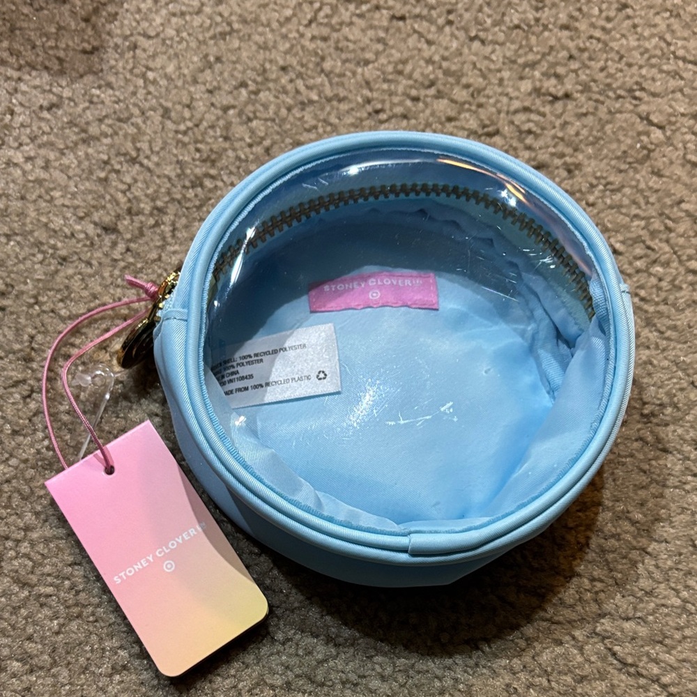 Stoney Clover Blue Round Pouch